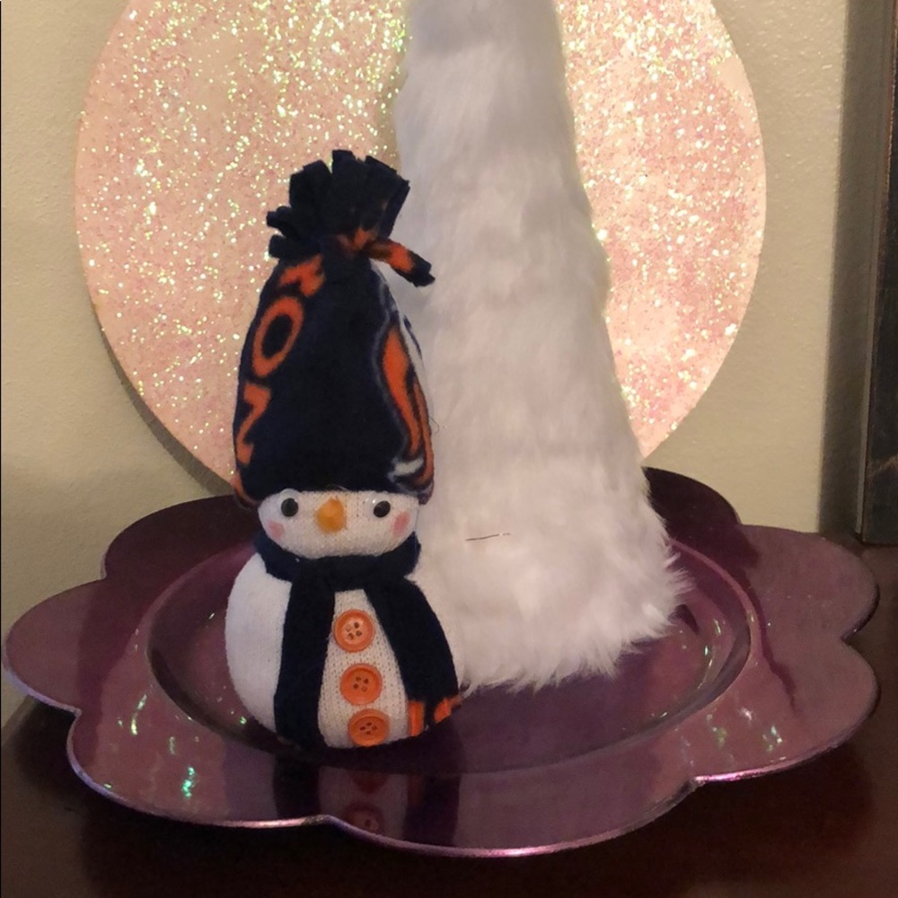 Denver Broncos sock snowman